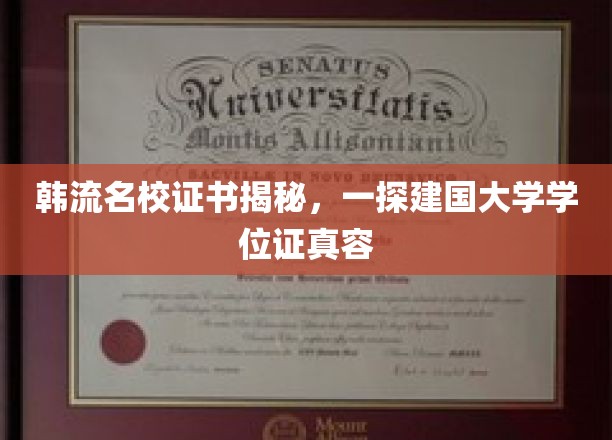 韩流名校证书揭秘，一探建国大学学位证真容