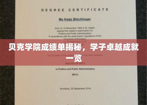 贝克学院成绩单揭秘，学子卓越成就一览