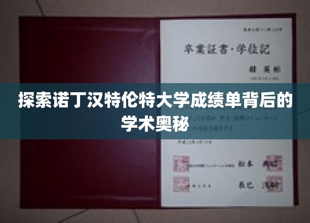 解码诺丁汉特伦特大学成绩单，揭秘学术成就的秘密通道
