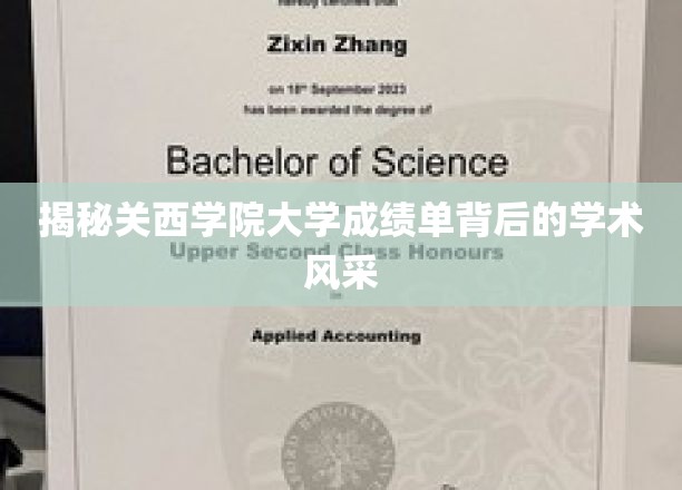 揭秘关西学院大学成绩单背后的学术风采