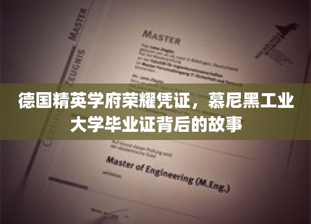 探寻慕尼黑工业大学毕业证背后的荣耀传奇