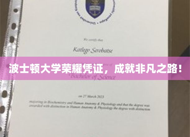 波士顿大学荣耀证书，成就非凡人生！