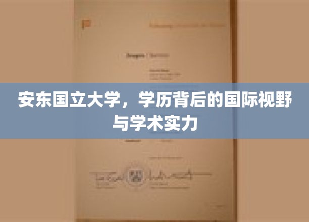 国际舞台上的学术精英，安东国立大学的国际视野与强大实力揭秘