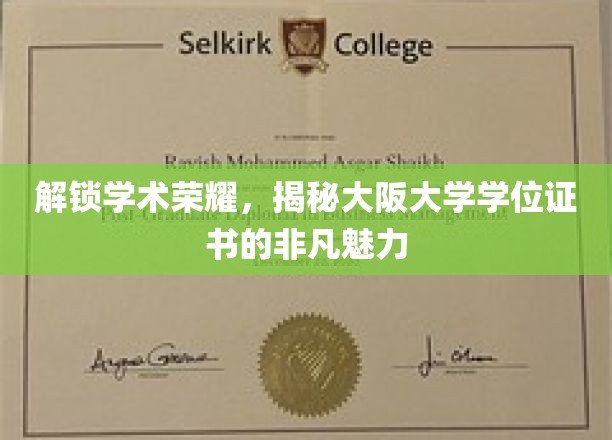 探寻大阪大学学位证书的神秘面纱，学术荣耀背后的独特魅力