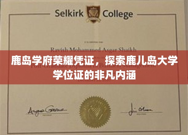 鹿岛学府荣耀凭证，探寻鹿儿岛大学学位证的深刻内涵