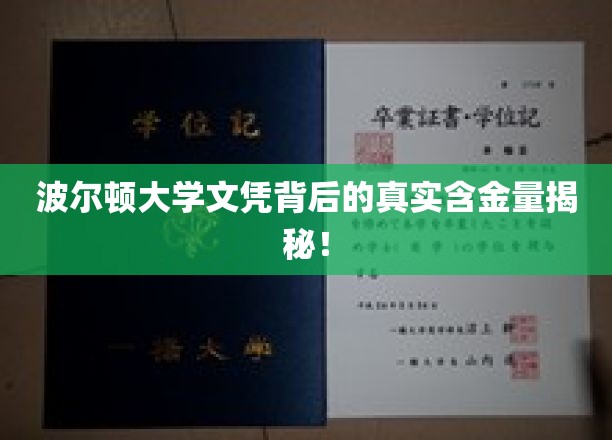 波尔顿大学文凭背后的真实含金量揭秘！