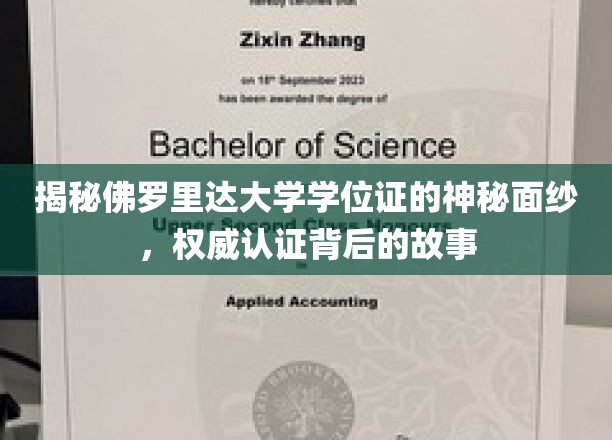 佛罗里达大学学位证揭秘，探寻权威认证背后的传奇故事