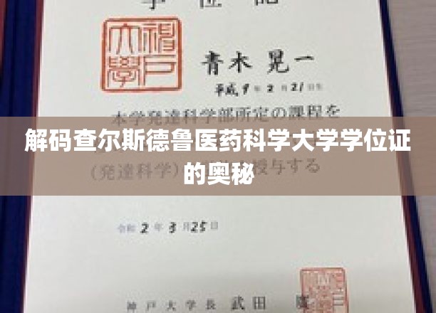 揭秘查尔斯德鲁医药科学大学学位证的非凡内涵