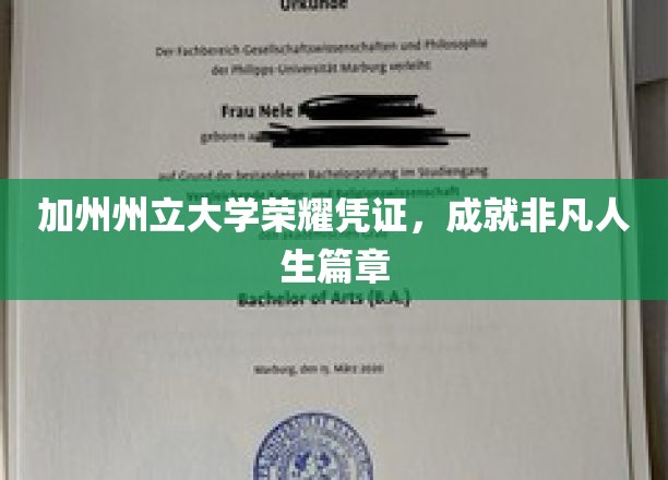 加州荣耀之路，州立大学文凭开启非凡人生之旅