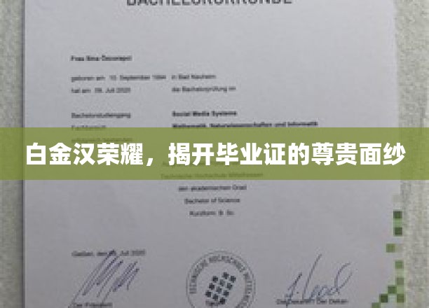 白金汉荣耀，一探毕业证的非凡荣耀之路