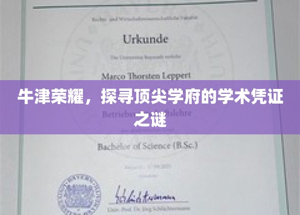 揭秘牛津学霸秘籍，探寻顶尖学府的独家学术凭证