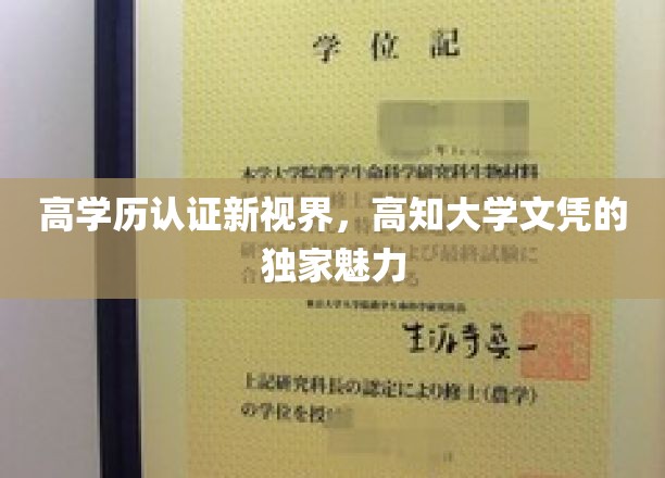 高学历认证新视界，高知大学文凭的独到魅力