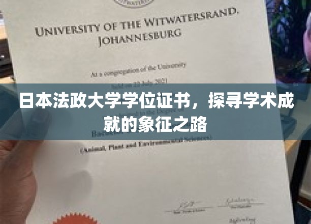 探寻日本法政大学学位证书背后的学术荣耀之旅