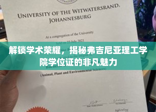 探寻弗吉尼亚理工学院学位证的独特魅力，开启学术成就的璀璨之门