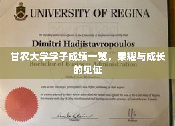 甘农骄子风采录，学子成绩背后的荣耀与蜕变之旅