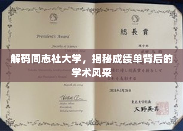 揭开同志社大学，探寻成绩单背后的学术奥秘