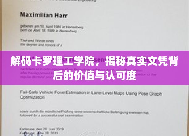 解码卡罗理工学院，揭秘真实文凭背后的价值与认可度