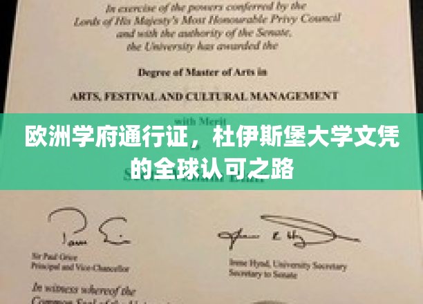 跨国学历通行证，杜伊斯堡大学文凭的国际认可之旅