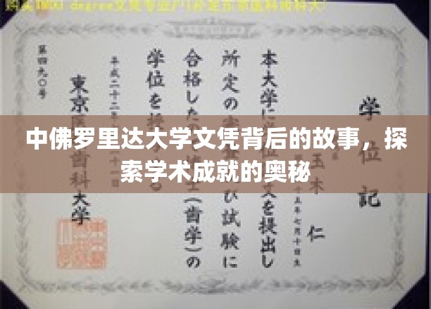 揭开中佛罗里达大学文凭背后的传奇篇章