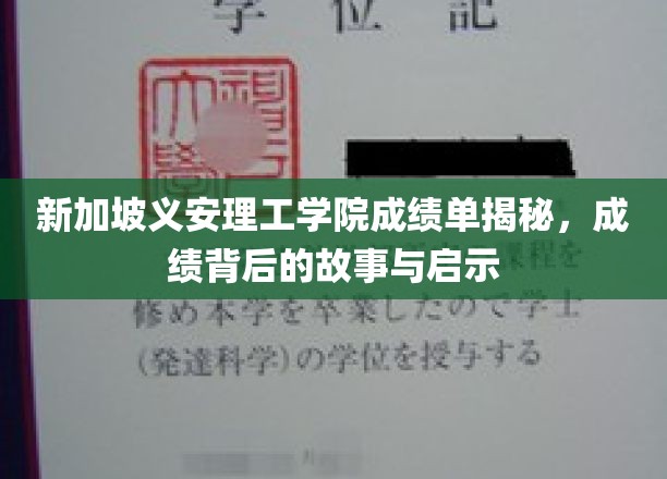 新加坡义安理工学院成绩单揭秘，成绩背后的故事与启示
