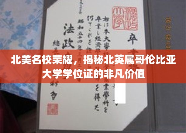解码北美顶尖学府，BC大学学位证的非凡魅力与无限潜力