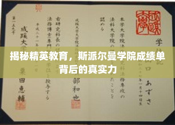 揭秘精英教育，斯派尔曼学院成绩单背后的真实实力