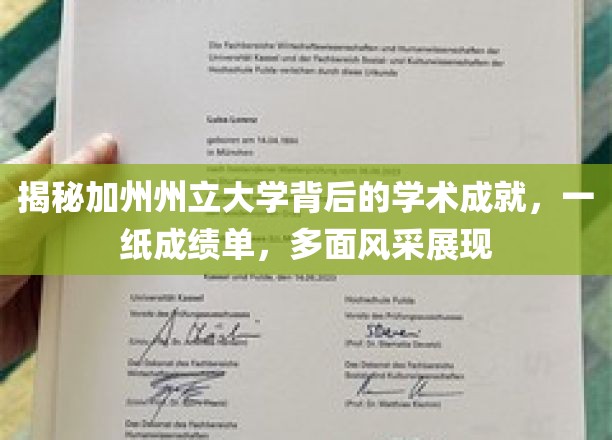 揭秘加州州立大学背后的学术成就，一纸成绩单，多面风采展现