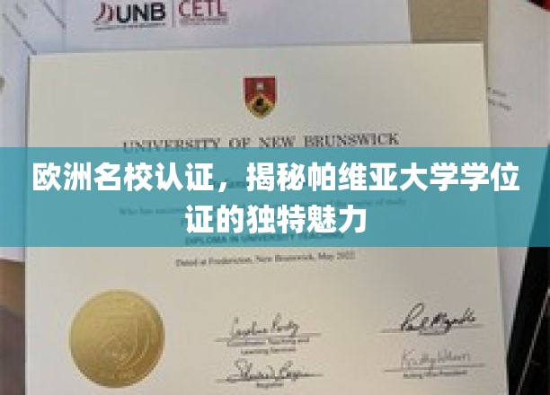 欧洲名校光环下的帕维亚大学，学位证书的非凡风采