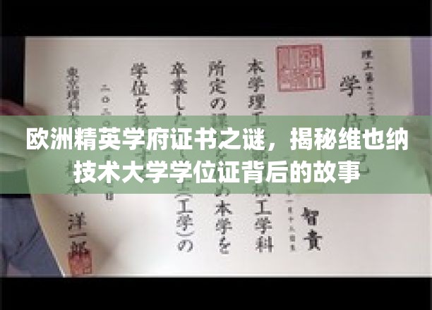 欧洲精英学府证书之谜，揭秘维也纳技术大学学位证背后的故事