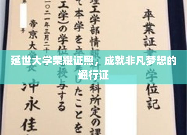 延世荣耀，梦想启航，延大证照铸就非凡人生之路