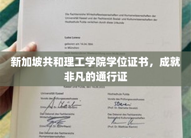 新加坡共和理工学院学位证书，成就非凡的通行证