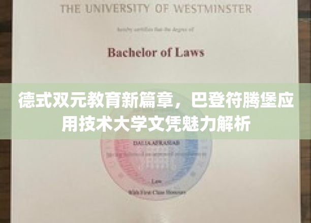 德式教育新潮流，巴登符腾堡技术应用大学文凭价值揭秘