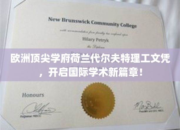跨国学术之选，荷兰代尔夫特理工文凭，引领全球学术新航路！