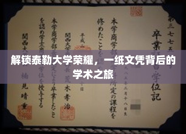 探寻泰勒荣耀，文凭背后的学术传奇之路