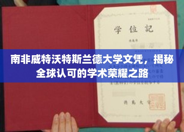 南非威特沃特斯兰德大学，探索国际认可的学术巅峰之旅