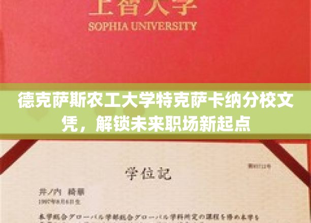 德克萨斯农工大学特克萨卡纳分校文凭，开启职场新篇章