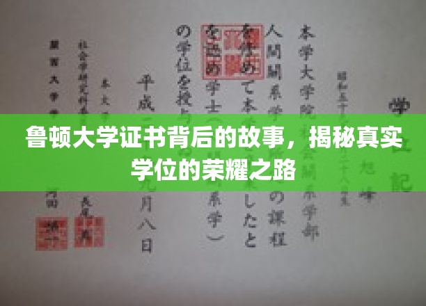 鲁顿荣耀，揭开学位证书背后的传奇征程