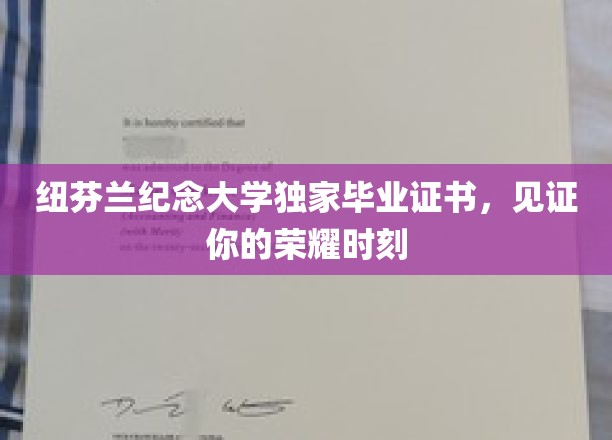 荣耀启航，纽芬兰纪念大学专属毕业证书，铭刻非凡成就瞬间