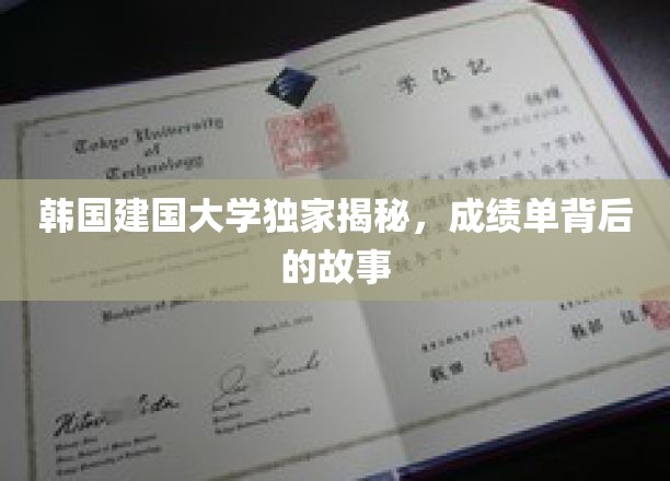 解码韩国建国大学，揭开成绩单背后的真实面貌