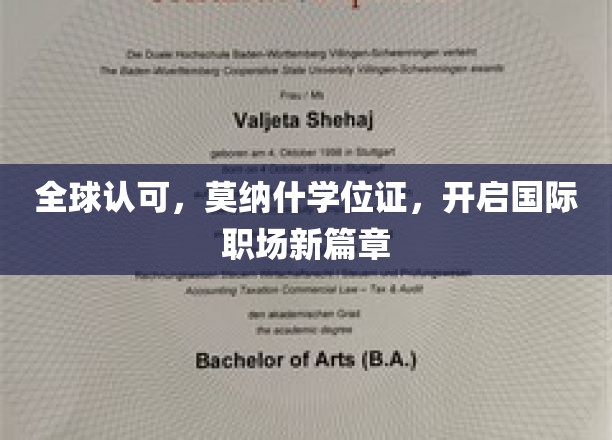 全球认可，莫纳什学位证，开启国际职场新篇章