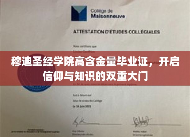 信仰之途，知识殿堂，穆迪圣经学院毕业证引领双翼飞翔