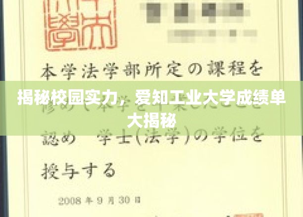 一窥校园实力，揭秘爱知工业大学成绩单