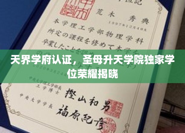 天界学府认证，圣母升天学院独家学位荣耀揭晓