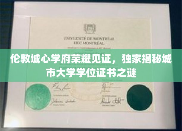 伦敦核心学府学位荣耀揭秘，探寻城市大学证书背后的故事