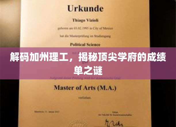 解码加州理工，揭示顶尖学府成绩单的奥秘