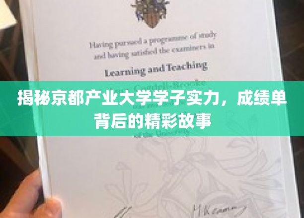 京都产业大学精英风采，揭秘学子的卓越成就与动人传奇