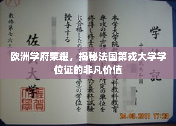 探寻法国第戎大学学位证的欧洲学术荣耀之路