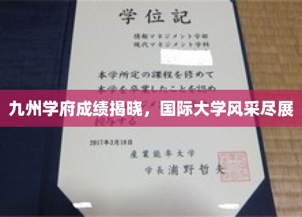 九州学府成绩揭晓，国际大学风采尽展