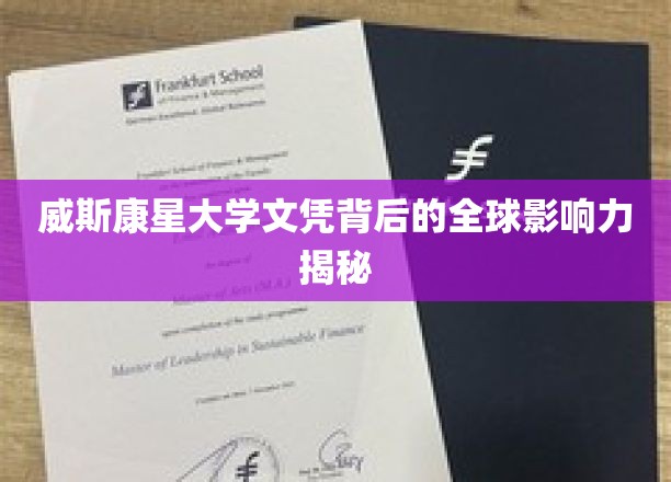 揭开威斯康星大学文凭的全球影响力之谜