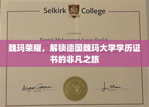 探寻魏玛之光，德国魏玛大学学历证书的非凡成就之旅